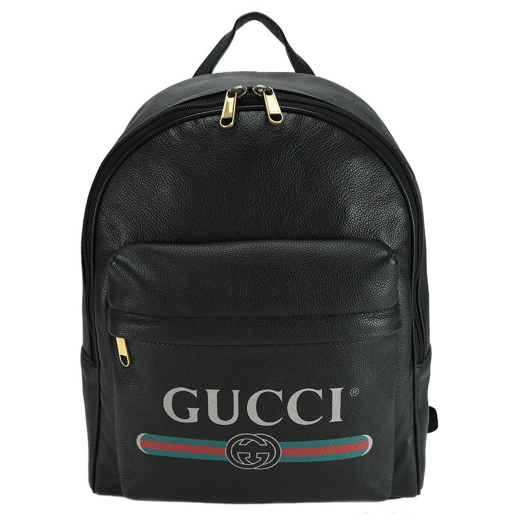 Gucci Rucksack S Backpack Black Leather Backpack Daypack